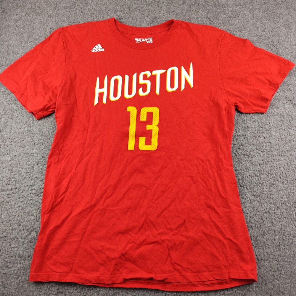 Adidas Houston Rockets James Harden 13 Red T-Shirt Mens Large NBA Basketball Tee